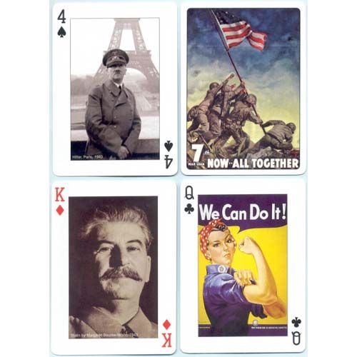 II World War playing cards Piatnik poker deck WWII posters photos history military baraja cartas segunda guerra mundial 13