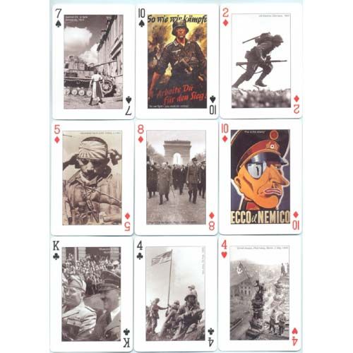 II World War playing cards Piatnik poker deck WWII posters photos history military baraja cartas segunda guerra mundial 14