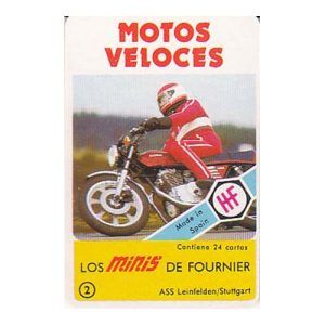 Minis Motos Veloces Fournier Naipes Heraclio baraja cartas naipe moto mini miniatura serie nostalgia coleccion 11