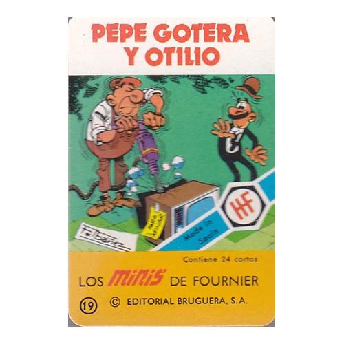 Minis Pepe Gotera y Otilio Fournier baraja cartas naipes naipe Heraclio comic editorial Bruguera serie nostalgia 11