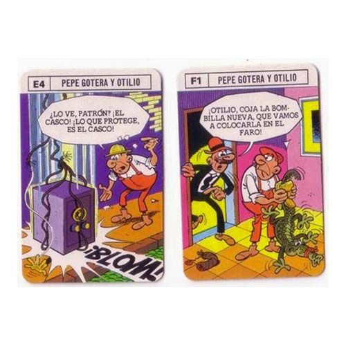 Minis Pepe Gotera y Otilio Fournier baraja cartas naipes naipe Heraclio comic editorial Bruguera serie nostalgia 12