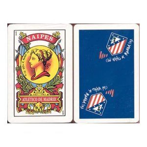 Baraja Atletico de Madrid Comas española naipes futbol club cartas juego jugar reverso 11