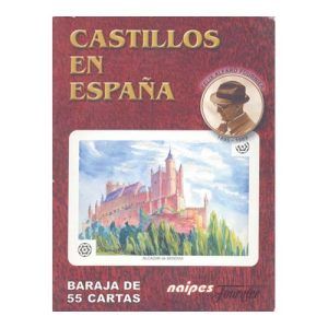 Baraja Castillos en España Fournier Naipes Heraclio Felix Alfaro Fournier poker 55 cartas naipe acuarela 11