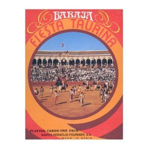 Baraja Fiesta Taurina Fournier Naipes Heraclio playing cards deck Nacional cartas poker toros toreros plaza 11