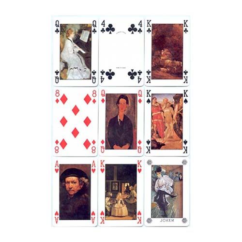 Baraja Pintura Universal Fournier cartas naipe poker bridge reproduccion obras maestras arte cuadros 13