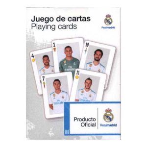 Baraja española Real Madrid juego 40 cartas naipe futbol club temporada 2017 2018 Bernabeu 11