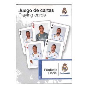 Baraja poker Real Madrid juego cartas naipe futbol club temporada 2017 2018 Bernabeu producto oficial 11