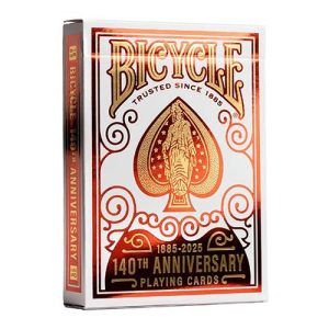 Bicycle 140th Anniversary playing cards poker deck 2025 1885 magic tricks gold metalluxe baraja cartas magia 11