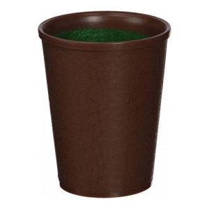 Cubilete plastico forrado Fournier marron dados poker puntios dice cup game juegop mesa jugar 1