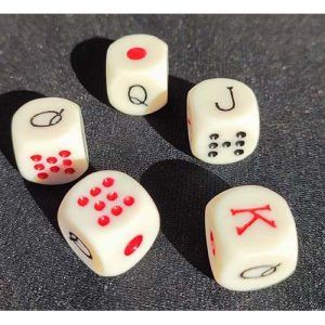 Dados poker esquinas curvas poquer 5 dices juego mesa jugar mentiroso Yatzy game 11