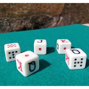 Dados poker esquinas rectas poquer 5 dices juego mesa jugar mentiroso Yatzy game 12