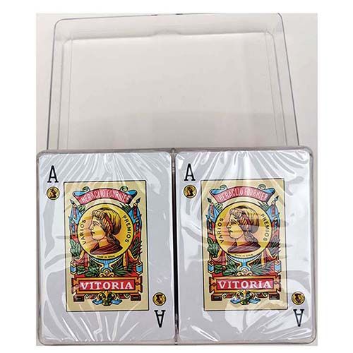 Pack Rabino estuche plastico Fournier barajas cartas naipe español poker rabinos remigio juego monos española 11