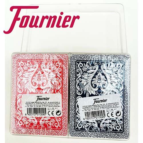 Pack Rabino estuche plastico Fournier barajas cartas naipe español poker rabinos remigio juego monos española roja azul