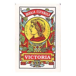 Baraja española Victoria roja 50 cartas naipe 8420707007973 reverso 11