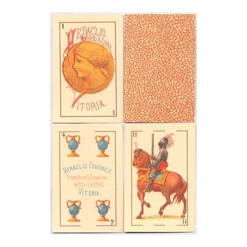 Baraja siglo XIX Fournier reproduccion española Naipes Heraclio 1868 primera editada exposicion paris facsimil 12