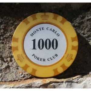 Chip Casino Monte Carlo 1000 yellow poker club coin game lucky ficha suerte juego apuesta coleccion amarilla 11