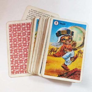 Baraja Familias 7 paises 1964 Fournier Naipes Heraclio cartas naipe original siete 1965 juego infantil indios chinos negritos 13