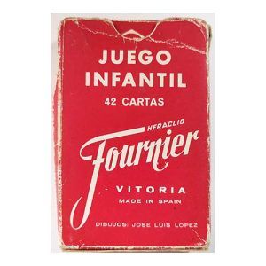 Baraja Familias 7 paises 1964 Fournier Naipes Heraclio cartas naipe original siete 1965 juego infantil indios chinos negritos 14