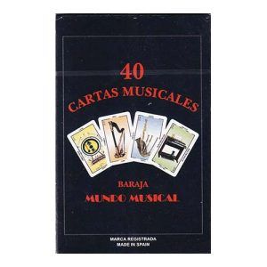Baraja Mundo Musical Fournier Naipes Heraclio 40 cartas musicales instrumentos aprender Naipe Musica didactica conservatorio 11