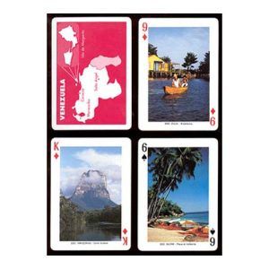 Baraja Turistica Venezuela Fournier Naipes Heraclio poker Azofranca America Caribe cartas naipe Turismo viajar 14