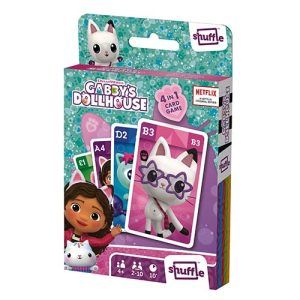 Gabbys Dollhouse game Shuffle Cartamundi Fournier Netflix 4 in 1 Card game Dreamworks dibujos animados 5411068870514 11