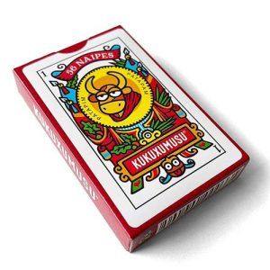 Kukuxumusu baraja española rabino 56 naipes cartas remigio ramundino dan fermin pamplona 8500000000335 azul roja 11