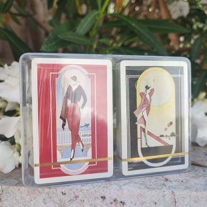 Pack Women vintage bridge Fournier Naipes Heraclio poker plastic box canasta woman playing cards decks 2 x 55 11