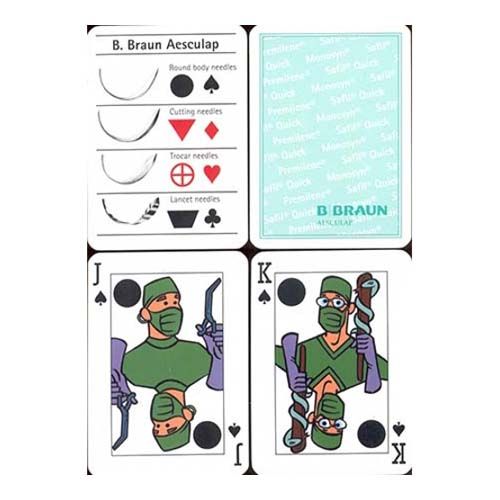 B Braun Aesculap Surgical sutures Comas Naipes playing cards medical baraja cartas naipe medicina medicos suturas 12