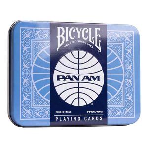 Pan Am Bicycle playing cards poker deck American world airways pack set tin box travel collectable baraja cartas naipe 11