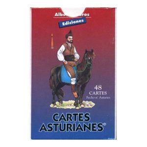 Baraja Cartes Asturianes Albora Llibros ediciones Asturias cartas naipe 48 española juego Turismo viajar viaje patria 11