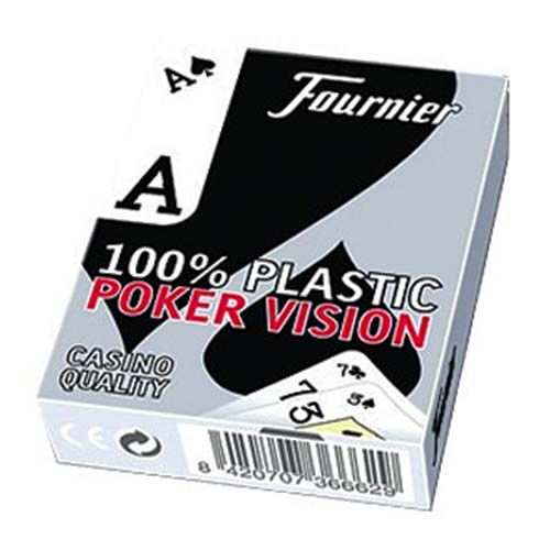 Poker Vision plastic Fournier plastico baraja 55 cartas naipe PVC casino quality naipes Heraclio playing cards deck profesional red roja 11