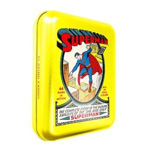 Superman retro playing cards tin box Cartamundi poker deck DC Comics Heroe Warner Bros cinema film 5411068200540 vintage 11