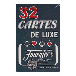 32 cartes de luxe Fournier naipes Heraclio cartes plastifiees lavables bluie azul 11