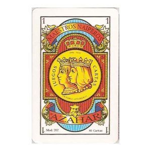 Baraja española 40 cartas Mod 202 Maestros Naiperos modelo roja azul naipe juego mus tute brisca calidad 11