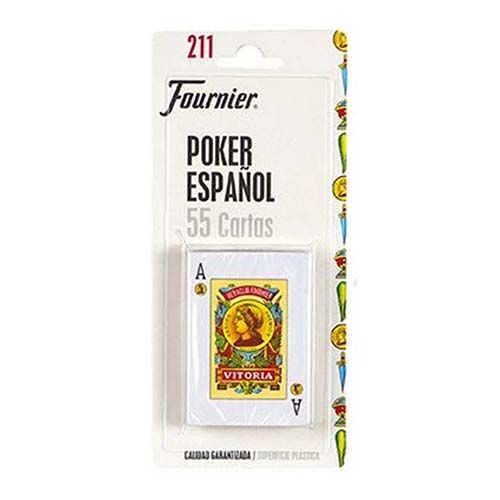 Baraja española 55 cartas Rabino 211 Fournier naipe poker español ramundino remigio azul roja monos rabinos juego Heraclio blister 11