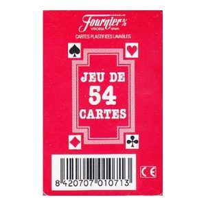 Jeu 54 cartes Fournier roja Naipes Heraclio plastifiees lavables baraja cartas naipe 11