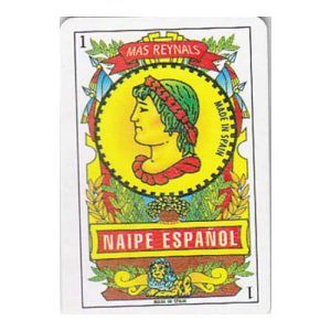 Mini baraja española Mas Reynals naipe español 50 cartas made in spain estuche de plastico 11