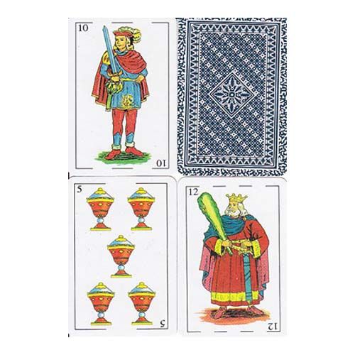 Mini baraja española Mas Reynals naipe español 50 cartas made in spain estuche de plastico 12