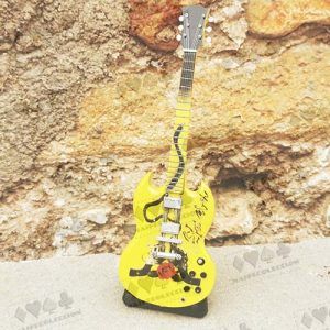 Miniature Guitar Guns and Roses Music banda mini miniatura musica guitarra electric Gibson SG Smoking slash banda album 11