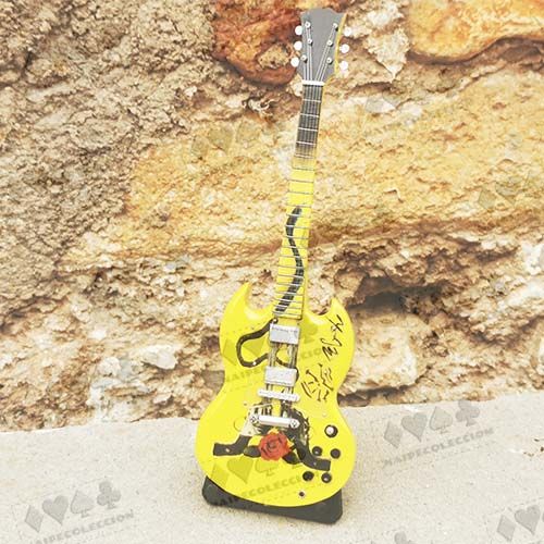 Miniature Guitar Guns and Roses Music banda mini miniatura musica guitarra electric Gibson SG Smoking slash banda album 11