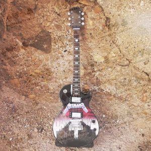 Miniature Guitar Metallica Cemetery Gibson Mini Music Heavy metal guitarra cementerio replica miniatura Musica grupo Banda 11