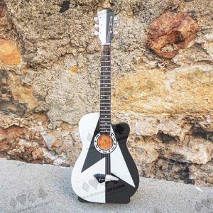 Miniature Guitar Scorpions ACC black white mini music hard rock heavy metal replica miniatura musica band banda grupo 11