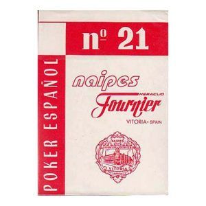 Poker español n21 Fournier naipes Heraclio naipe baraja 41 cartas roja 8420707007072 rabino española 11