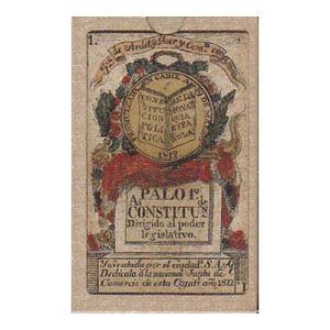 Reproduccion Baraja Constitucion Cadiz España 1822 facsimil Fournier Edciiones Prado poder legislativo justicia coleccion 11