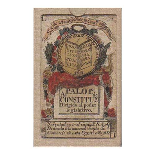 Reproduccion Baraja Constitucion Cadiz España 1822 facsimil Fournier Edciiones Prado poder legislativo justicia coleccion 11