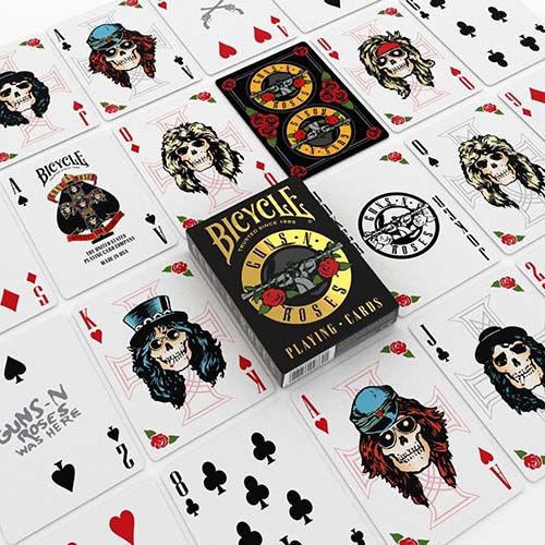 Bicycle Guns and Roses playing cards poker deck073854098691 music hard rock gundam bravado N Fournier baraja cartas 12