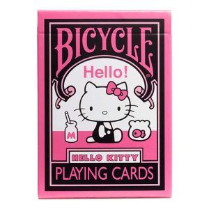 Bicycle Hello Kitty black pink playing cards Sanrio 0073854098561 License poker deck magic USPCC baraja cartas naipe 11