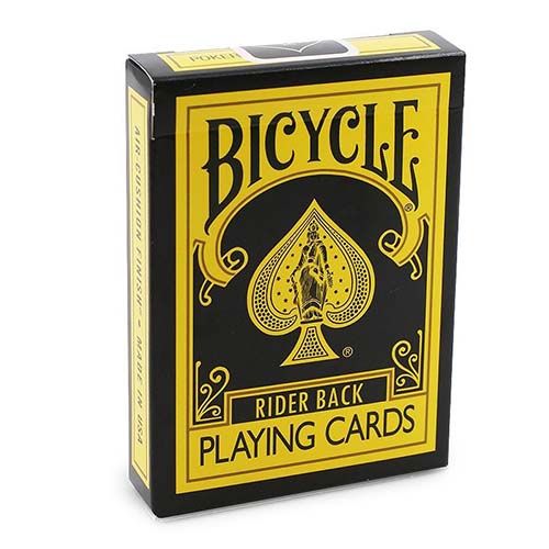 Bicycle Reverse yellow black playing cards - Naipecoleccion poker deck ...