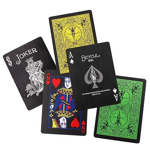 Bicycle Reverse yellow black playing cards poker deck gaff 3617201466800magical proyect magic baraja cartas naipe magia 12