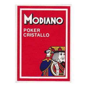 Modiano poker Cristallo red protezione plasticomplex trieste 5073 deck playing cards giocco baraja cartas naipe roja 11